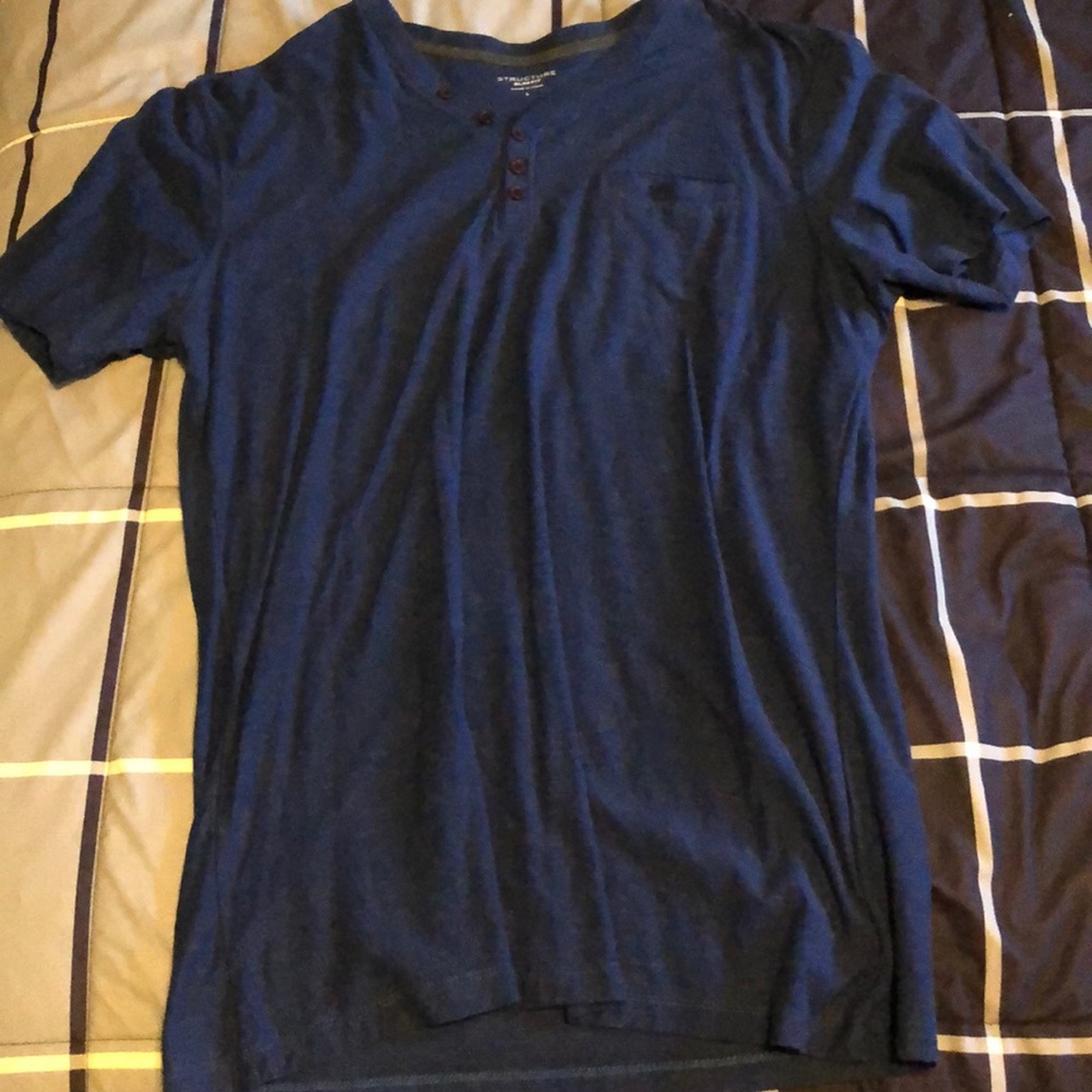 Slim fit button up t-shirt
